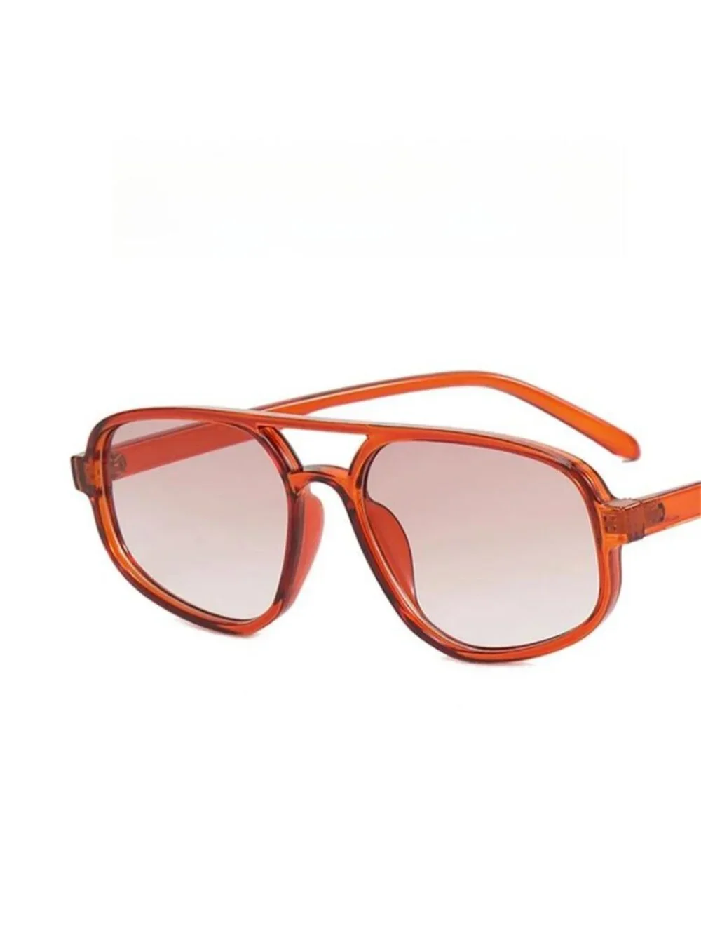 Double Beam Irregular Retro  Sunglasses